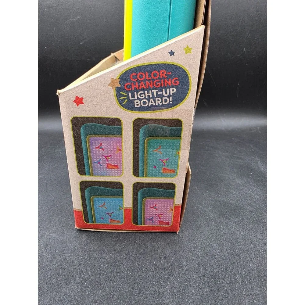 B. Toys 180-Piece Color-Changing Light-Up Board With Peg & Marble Run Set